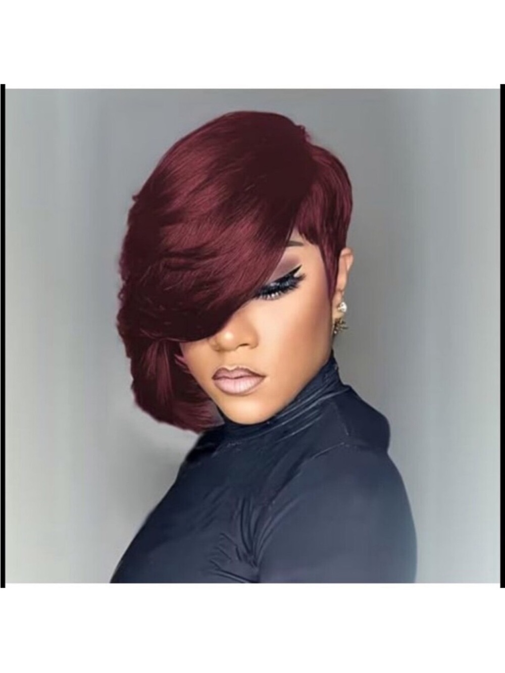 Short Layered Pixie Cut Human Hair Wig with Bangs Glueless Chic Thick Full Wear